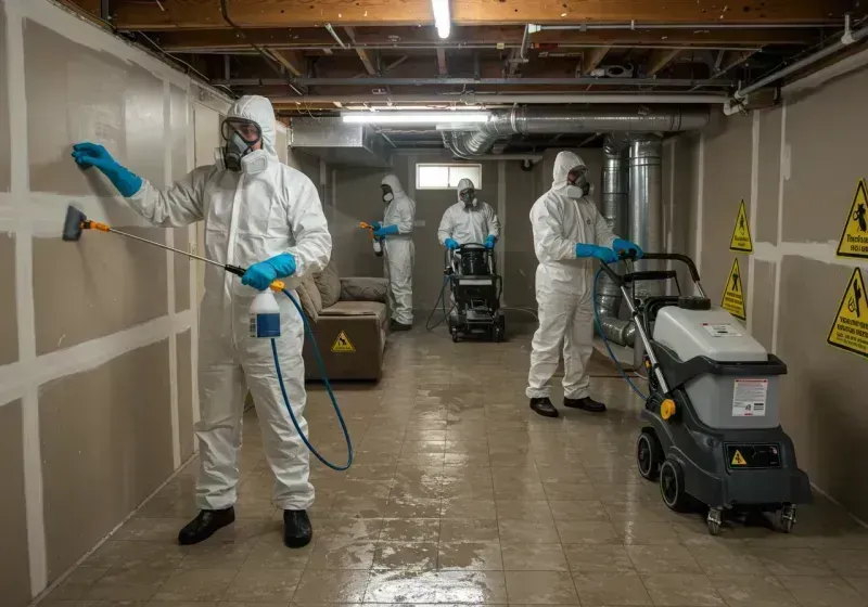 Basement Moisture Removal and Structural Drying process in Newton County, GA